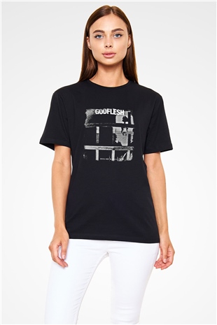 Godflesh Baskılı Unisex Siyah Tişört
