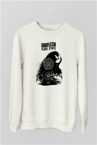 Godflesh Beyaz Unisex Sweatshirt
