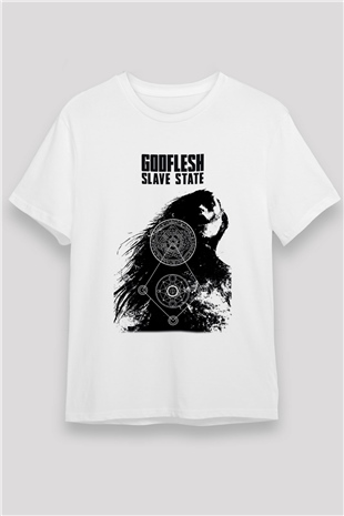 Godflesh Beyaz Unisex Tişört T-Shirt - TişörtFabrikası