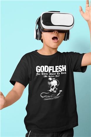 Godflesh Siyah Unisex Çocuk Tişört