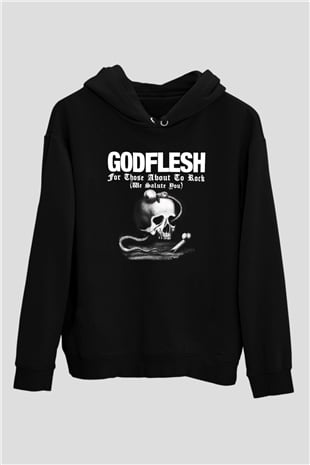 Godflesh Siyah Unisex Kapüşonlu Sweatshirt