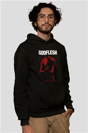Godflesh Siyah Unisex Kapüşonlu Sweatshirt