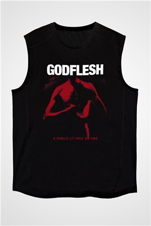 Godflesh Siyah Unisex Kolsuz Tişört