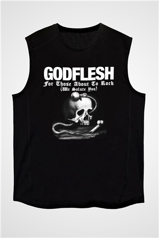 Godflesh Siyah Unisex Kolsuz Tişört