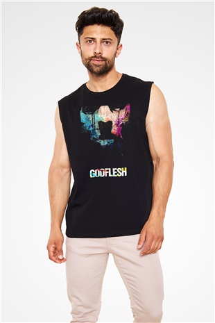 Godflesh Siyah Unisex Kolsuz Tişört