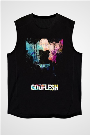 Godflesh Siyah Unisex Kolsuz Tişört