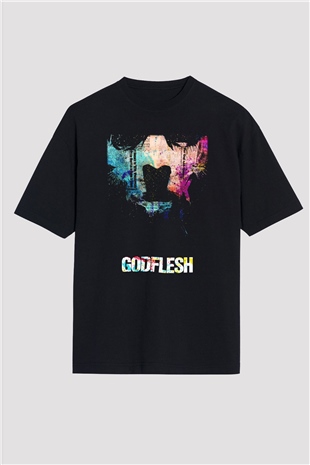 Godflesh Siyah Unisex Oversize Tişört T-Shirt