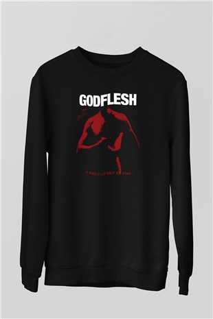 Godflesh Siyah Unisex Sweatshirt