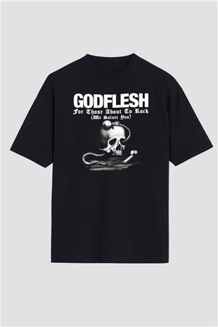 Godflesh Siyah Oversize Tişört Oversize T-shirt - TişörtFabrikası