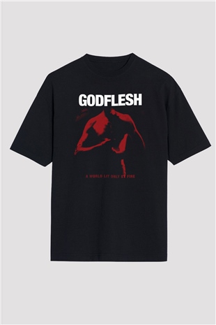 Godflesh Siyah Oversize Tişört Oversize T-shirt - TişörtFabrikası