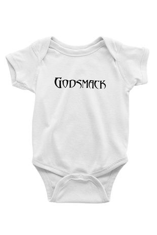 Godsmack Baskılı Beyaz Unisex Bebek Body - Zıbın