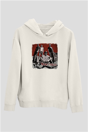 Godsmack Baskılı Unisex Beyaz Hoodie