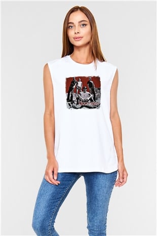 Godsmack Baskılı Unisex Beyaz Kolsuz Tişört