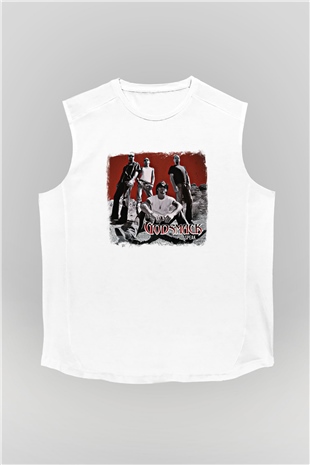 Godsmack Baskılı Unisex Beyaz Kolsuz Tişört