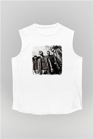 Godsmack Baskılı Unisex Beyaz Kolsuz Tişört