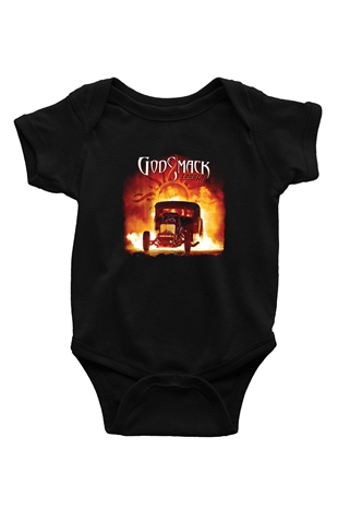 Godsmack Baskılı Unisex Siyah Bebek Body - Zıbın