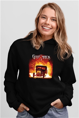 Godsmack Baskılı Unisex Siyah Hoodie