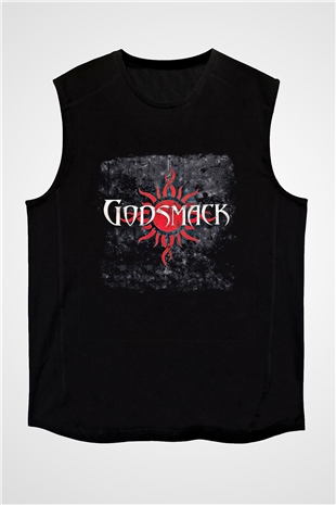 Godsmack Baskılı Unisex Siyah Kolsuz Tişört