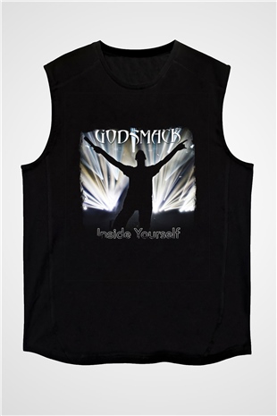 Godsmack Baskılı Unisex Siyah Kolsuz Tişört