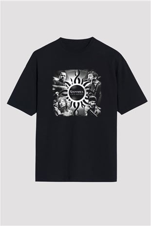 Godsmack Baskılı Unisex Siyah Oversize Tişört