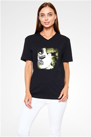 Godsmack Baskılı Unisex Siyah V Yaka Tişört