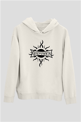 Godsmack Beyaz Unisex Kapşonlu Sweatshirt