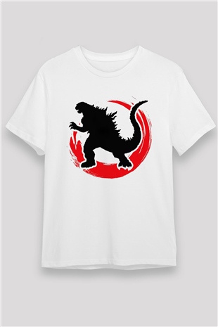 Godzilla Beyaz Unisex Tişört T-Shirt