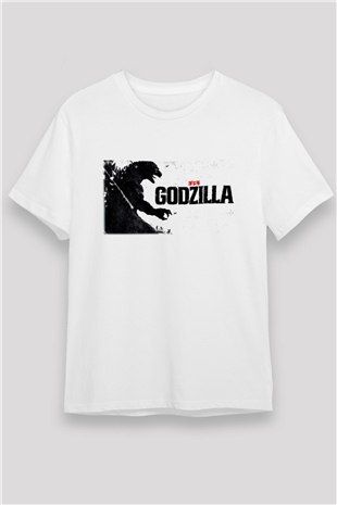 Godzilla Beyaz Unisex Tişört T-Shirt