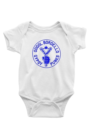 Gogol Bordello Baskılı Beyaz Unisex Bebek Body - Zıbın