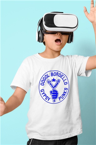 Gogol Bordello Baskılı Beyaz Unisex Çocuk Tişört