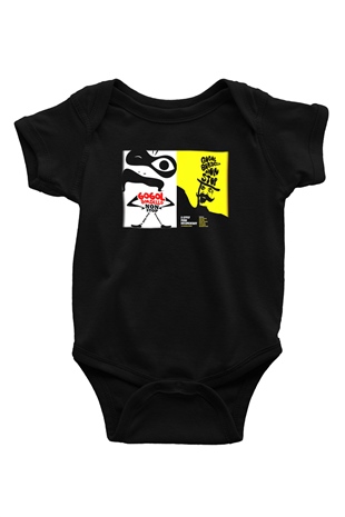 Gogol Bordello Baskılı Siyah Bebek Body - Zıbın