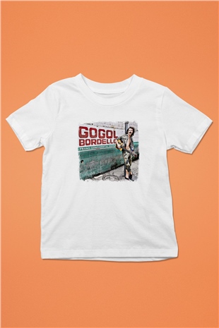 Gogol Bordello Baskılı Unisex Beyaz Çocuk Tişört
