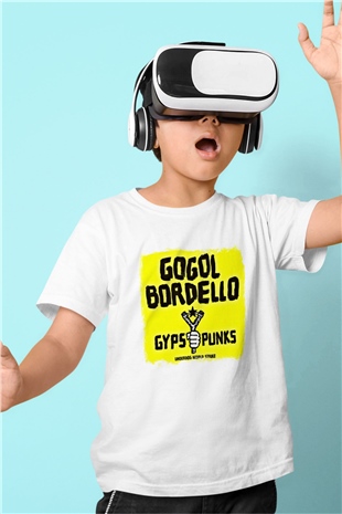 Gogol Bordello Baskılı Unisex Beyaz Çocuk Tişört