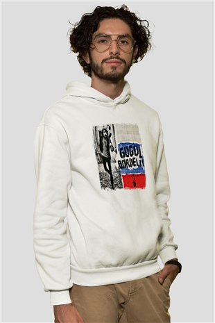 Gogol Bordello Baskılı Unisex Beyaz Hoodie