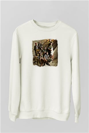 Gogol Bordello Baskılı Unisex Beyaz Sweatshirt