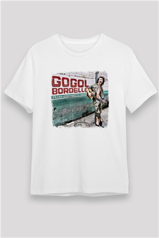 Gogol Bordello Baskılı Unisex Beyaz Tişört