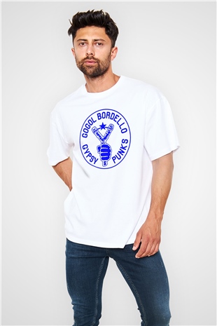 Gogol Bordello Beyaz Unisex Oversize Tişört T-Shirt