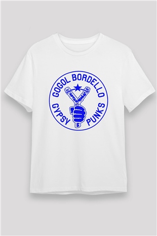 Gogol Bordello Beyaz Unisex Tişört T-Shirt - TişörtFabrikası