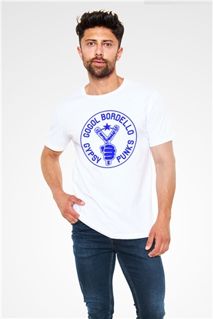 Gogol Bordello Beyaz Unisex Tişört T-Shirt - TişörtFabrikası