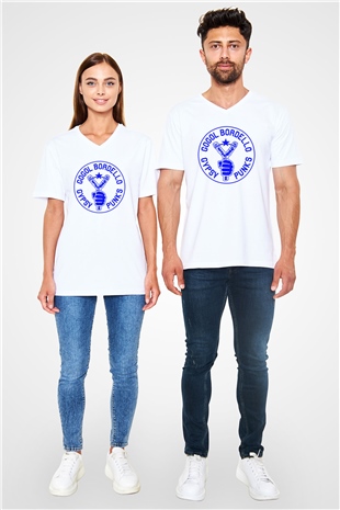 Gogol Bordello Beyaz Unisex V Yaka Tişört T-Shirt