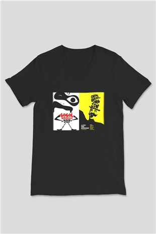 Gogol Bordello Siyah Unisex V Yaka Tişört T-Shirt