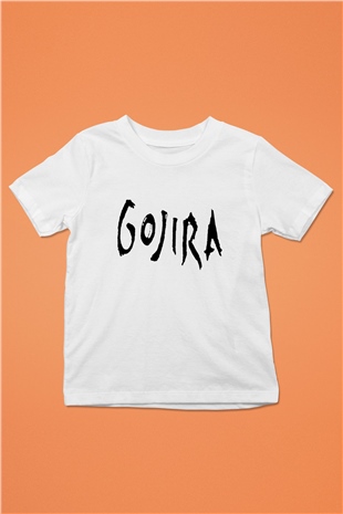 Gojira Baskılı Beyaz Unisex Çocuk Tişört