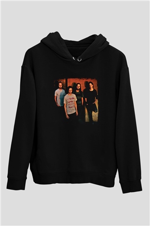Gojira Baskılı Unisex Siyah Hoodie