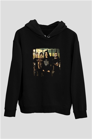 Gojira Baskılı Unisex Siyah Hoodie