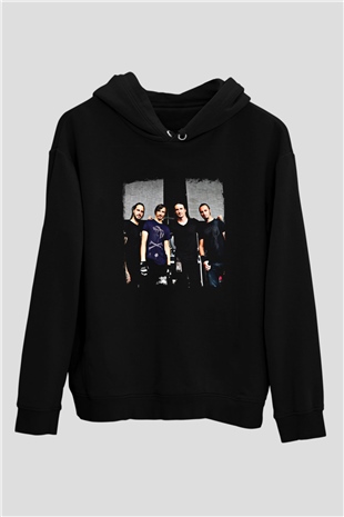 Gojira Baskılı Unisex Siyah Hoodie