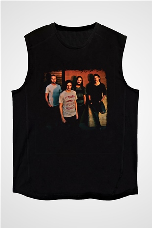 Gojira Baskılı Unisex Siyah Kolsuz Tişört
