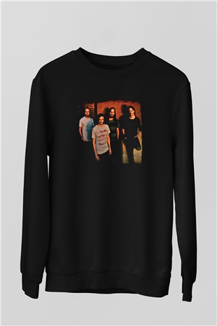 Gojira Baskılı Unisex Siyah Sweatshirt