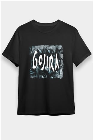 Gojira Baskılı Unisex Siyah Tişört