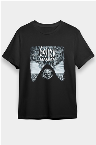 Gojira Baskılı Unisex Siyah Tişört