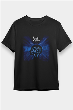 Gojira Baskılı Unisex Siyah Tişört